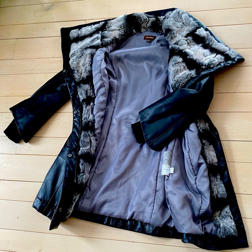 Beautiful Genuine Danier Leather/fur Winter Cost